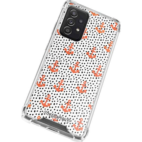 Bouffants and Broken Hearts Anchors and Dots Galaxy A72 5G Clear Case
